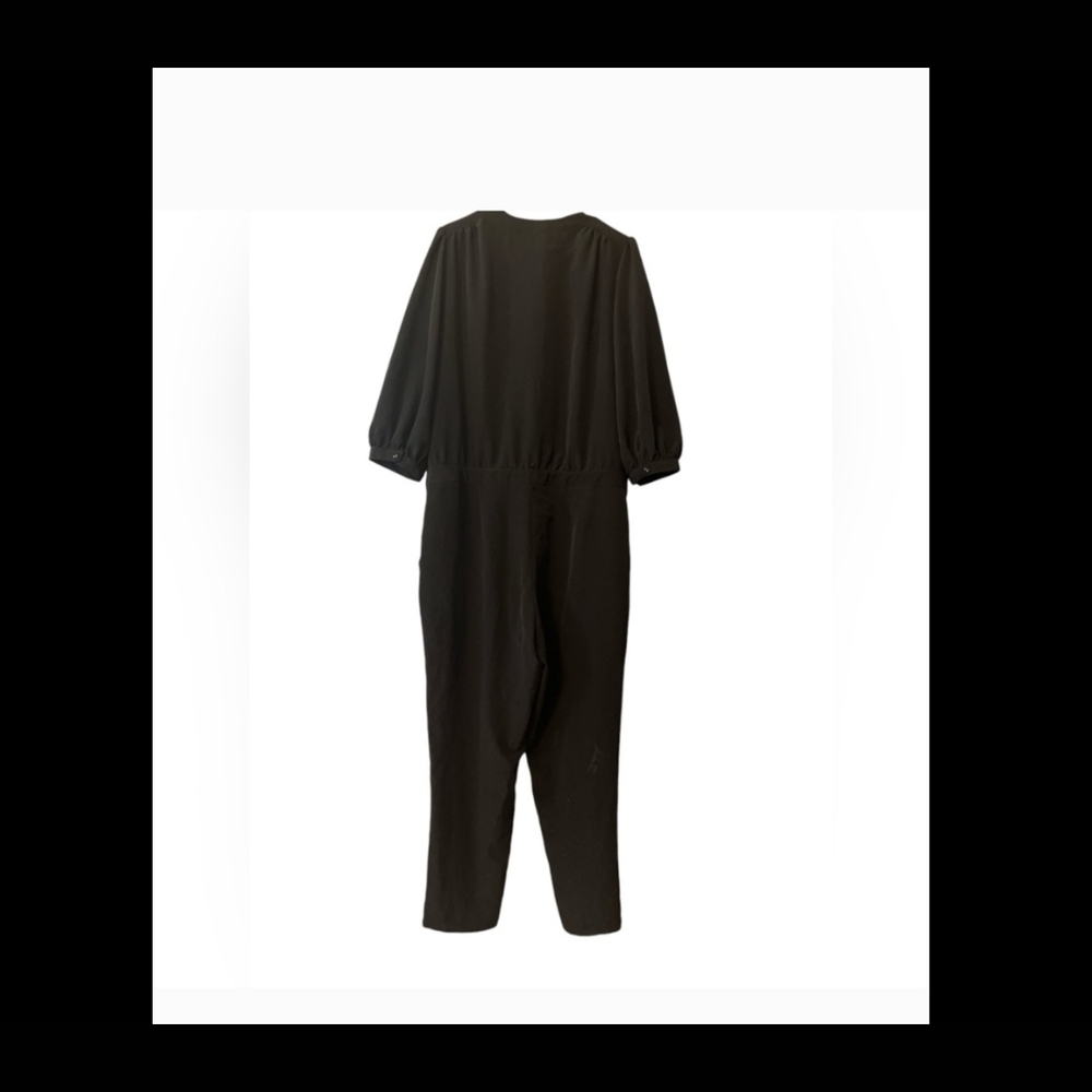 Womens Brand New Bisou Bisou Black Button-Up Jumpsuit Sz XL - Picture 2 of 5